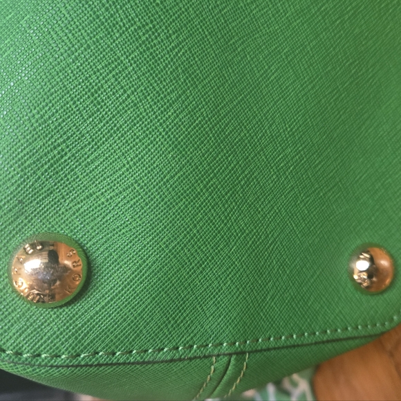 Michael Kors Green Satchel with scarf accent - Picture 11 of 12